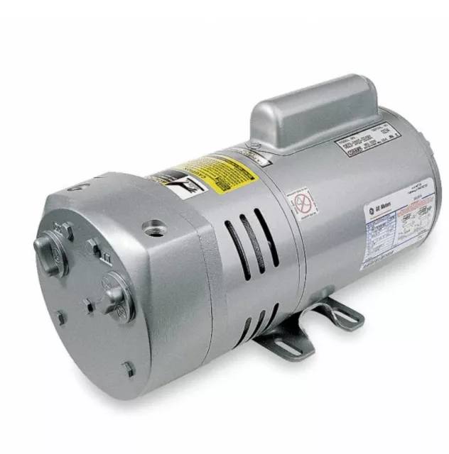 Gast Compressor/Vacuum Pump: 0.75 hp, 1 Phase, 10 cfm, 26" Hg MaxVac