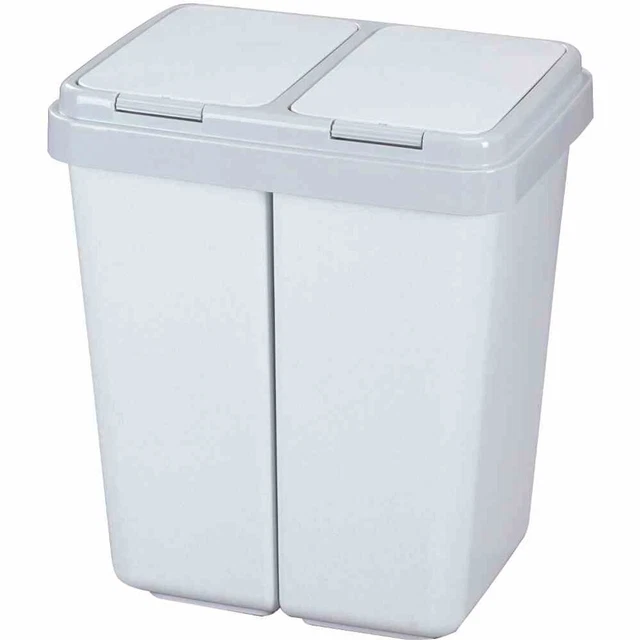 GTV Set De Collecteurs De Déchets AxiSpace, Pour Tiroirs Et Armoires D'une Largeur De 600 Mm, Composé De Bacs De 2 X 15 L, Poubelle En Plastique Avec Particules De Graphène, Couleur - 5