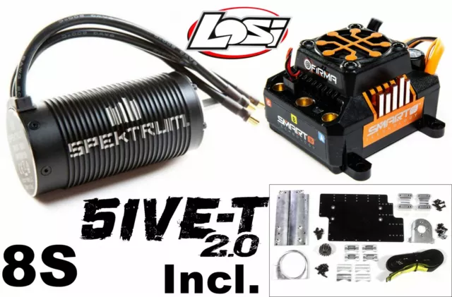 Top Tuning Einbauset komplett Losi 5ive-T 2.0, Losi Spektrum Motor/Regler TT5014