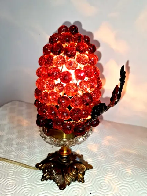 Bellissima Lampada tavolo frutti  anni60 Old single Table lamp lampè