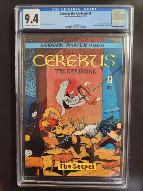Cerebus #6 CGC 9.4, 1st Appearance of JAKA! Dave Sim 1978