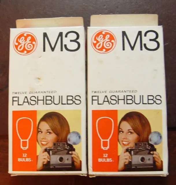 Lote de 2 bombillas flash GE M3 paquete de 12 bombillas flash