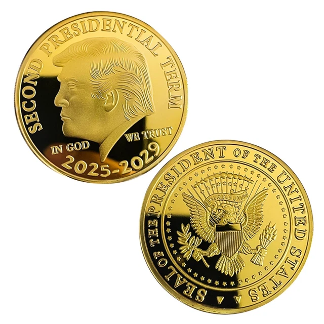Donald Trump Challenge Coin 2024 – Metall-Medaille „In God We Trust“, Sammlergeschenk