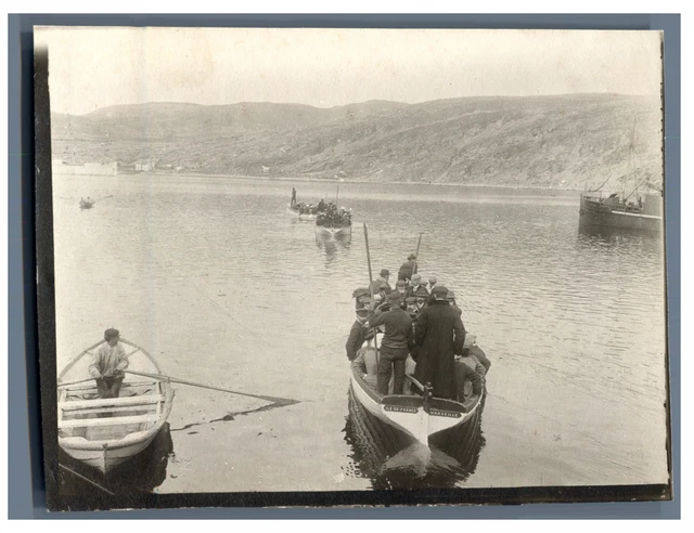 Norvège, En route pour l&#039;Ile de France  Vintage silver print.  Tirage arg