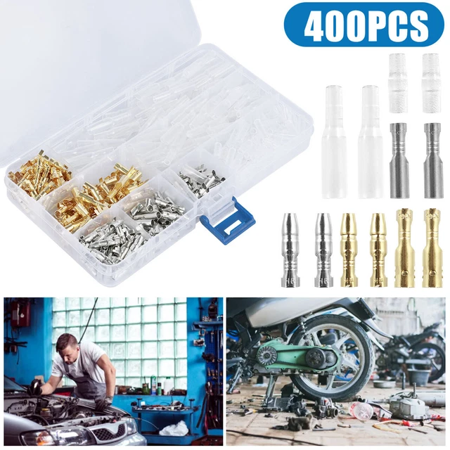 400Pcs Male Female Connector Terminals 3.9mm Safe Electrical Wire 💮