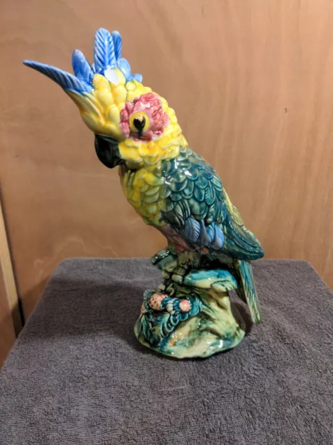 Vintage Stangl Pottery "Large Cockatoo" Yellow Bird Figurine #3584 12” Bird