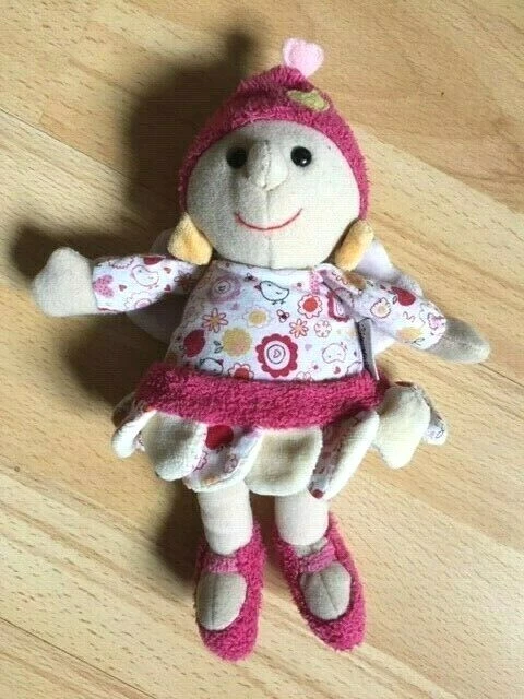 Doudou poupée fille plat rose ange STERNTALER ailes dans le dos hochet