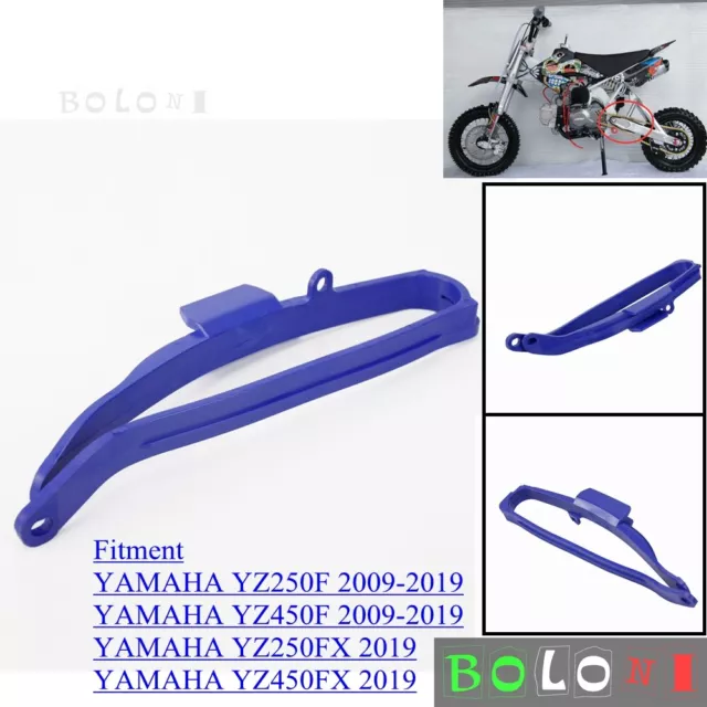 Blue Plastic Chain Slider Guide Protector For YAMAHA YZ250F YZ450F 2009-2019