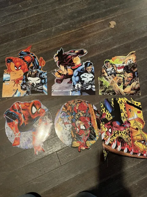 Vintage Marvel MegaStickers Eight Total SpiderMan And Wolverine 1990