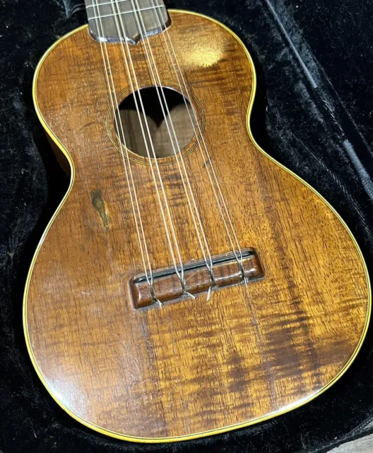 Martin Concert Size 8 String Taro Patch Ukulele 1920s Vintage Koa Wood
