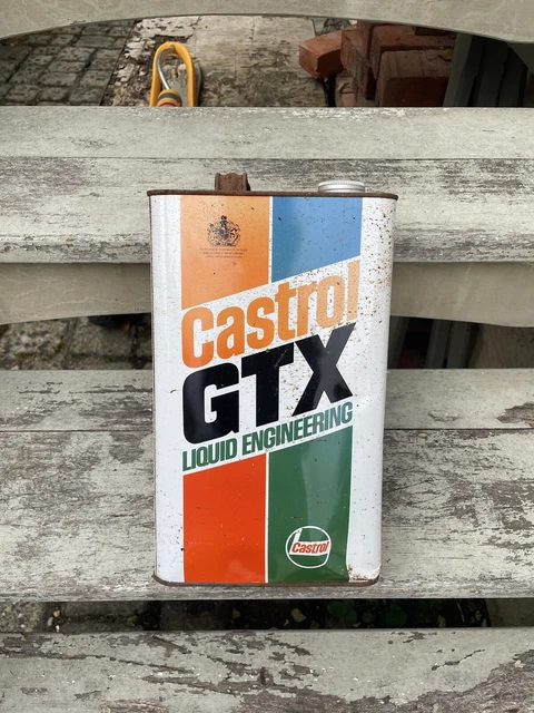 VINTAGE CASTROL GTX High Performance Motor Oil Tin Can £12.50 - PicClick UK