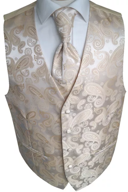 Wedding Waistcoat With Plastron, Handkerchief And Tie, No. 25.2 Size: 44 - 114