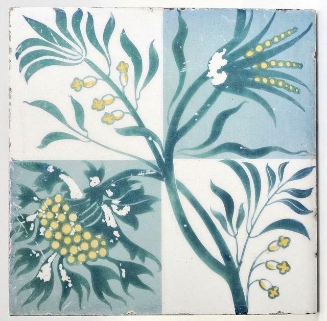 Minton Hollins & Co Fireplace Tile decorated by Shrigley and Hunt of Lancaster