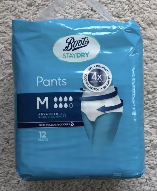 BOOTS STAYDRY MENS Incontinence Pants. Pk Of 10. XL £6.00