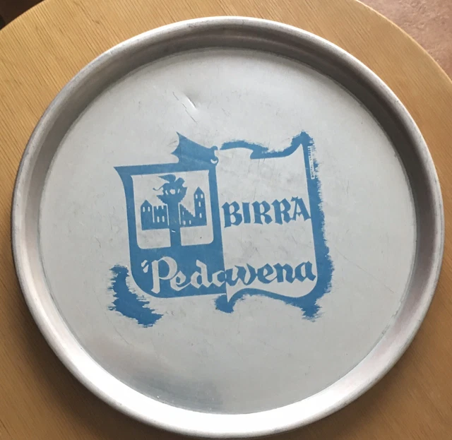 birra Pedavena, vassoio vintage in alluminio diam. 23,5 cm.