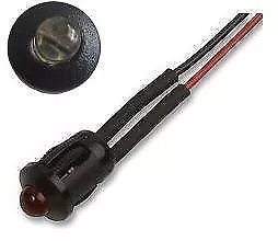 LED ROUGE 5mm Clignotante + Support Noir Alarme Tableau de bord Van Camping car