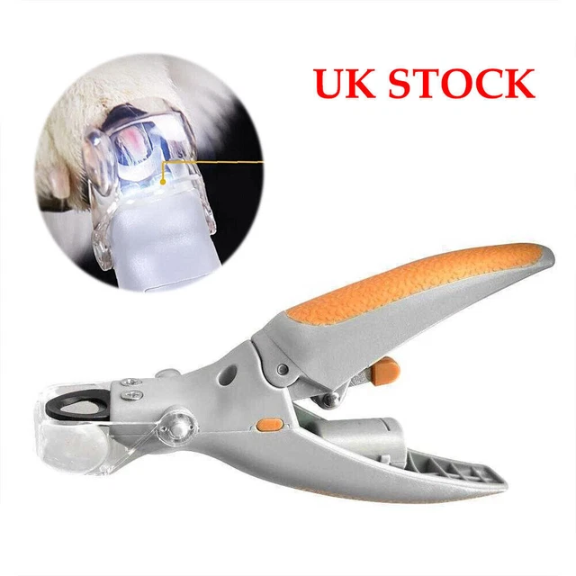 DOG CAT PET Nail Clippers With LED Light Cutter Claw Grinder Scissor