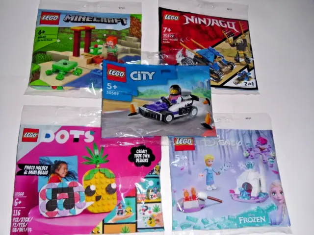 5 x LEGO Various Sets 30432  30592 30589 30559 30560 Polybag Brand New Sealed