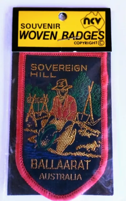 BALLAARAT SOVEREIGN HILL vintage souvenir woven sew on cloth patch badge