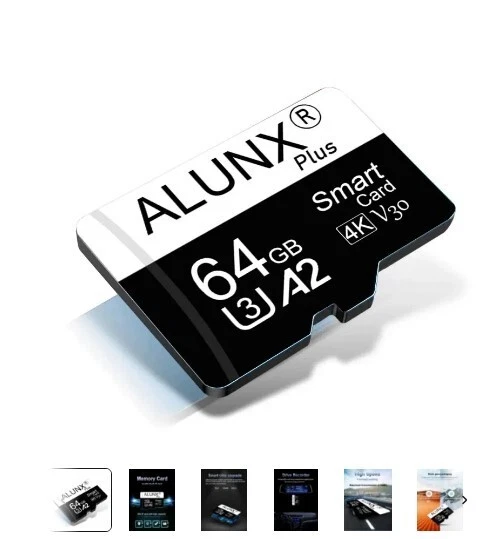 Carte Mémoire Micro SD 64 Go Haute Vitesse - Pour Smartphone, Nintendo Switch, Drone, Appareil Photo