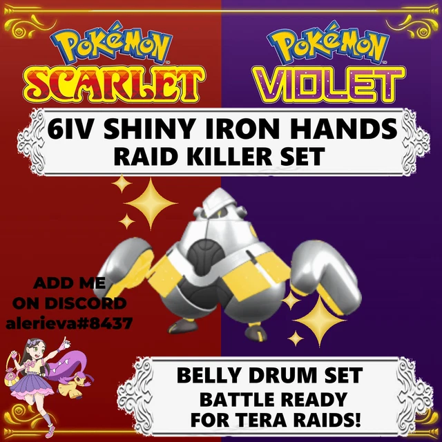 POKEMON SCARLET VIOLET RAID KILLER 6IV Shiny Iron Hands for Tera Raids