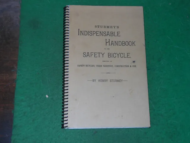 Vintage bicycle  Sturmey's  Indispensible Handbook of the Safety Bicycle 1885
