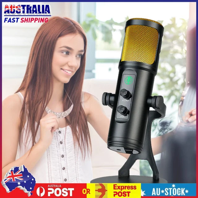 Studio Microphone USB Condenser Microphone Computer Mic Noise Reduction Dynamic