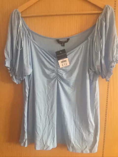 Women’s/ladies BNWT Peacocks Top Blouse Baby Blue Size 22