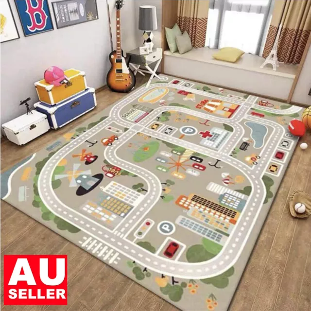 Large Kids Mat Carpet Playmat Rug City Life Carpet Educational Car Play Game Rug