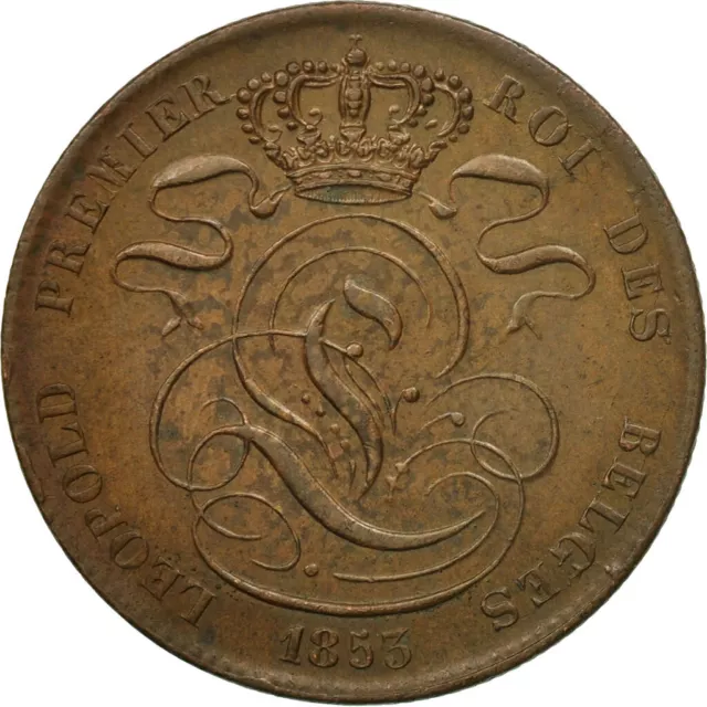 [#527768] Belgique, Léopold Ier, 5 Centimes, 1853, Bruxelles, Cuivre, SUP, KM:5.
