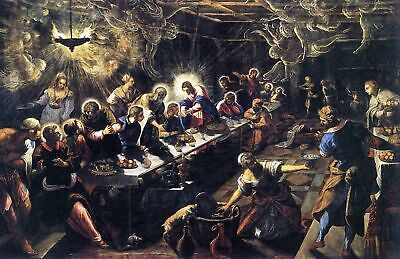 The Last Supper by Tintoretto. Religion Repro. Made in U.S.A Giclee Prints