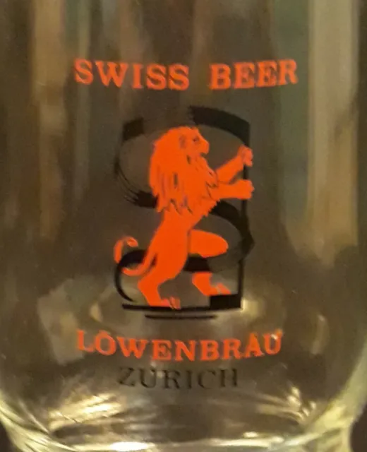 Lowenbrau Swiss Beer Glass Zurich Switzerland