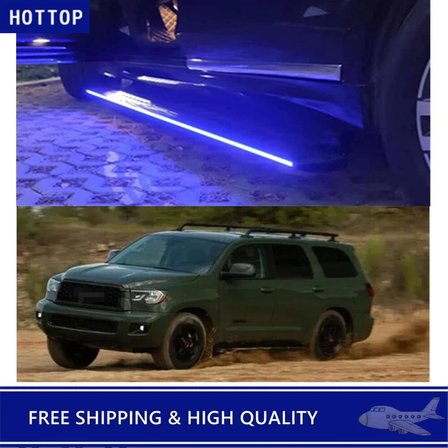 FIT TOYOTA SEQUOIA 2023 2024 LED Deployable Electric Running Board Nerf