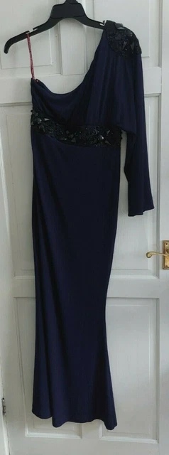 Robe Maxi PROJECT D Dannii Minogue Noire à Paillettes Taille 8 - Neuf Avec étiquettes RRP £565