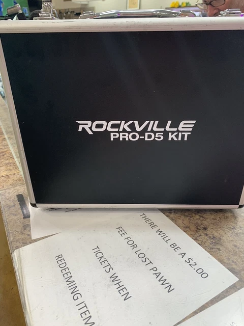 NO RESERVE!!! Rockville PRO-D5 Mic Drum Kit NO RESERVE!!! Rockville PRO-D5 Mic Drum Kit