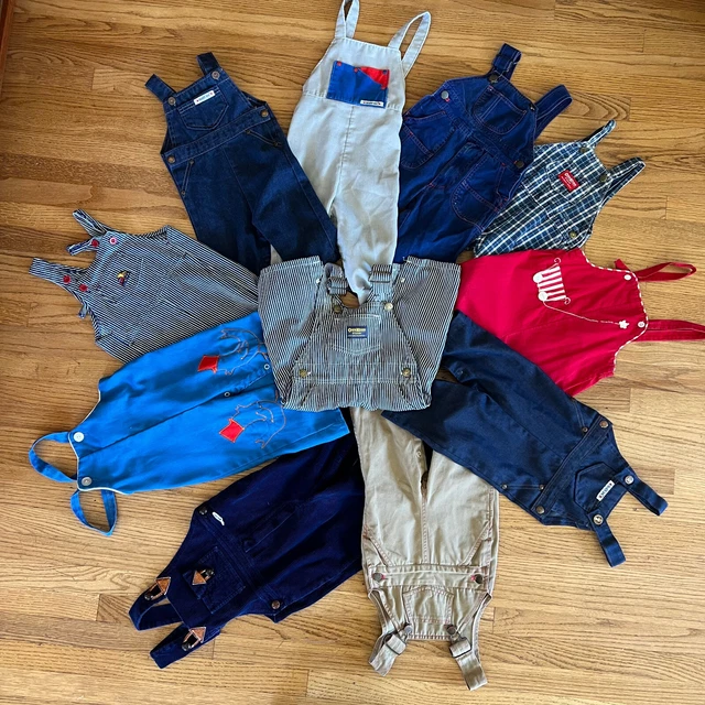 Vintage Boys Girls Kids Overalls Lot