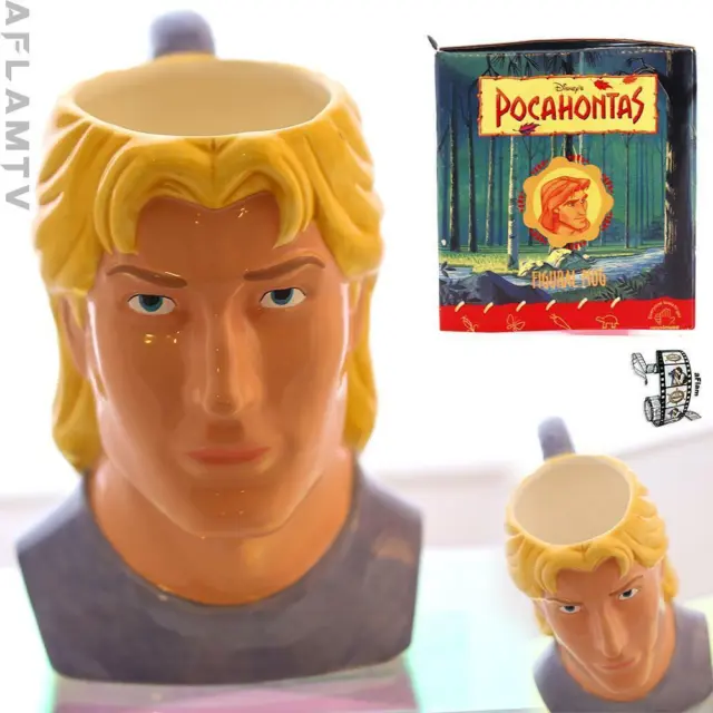 Pocahontas NOUVEAU Capitaine John Smith Figural Mug 3D tasse...