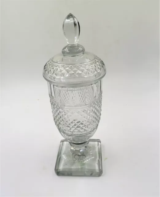 Beautiful Late 18Th C Georgian, Anglo Irish Cut Glass Vase/Urn With Lid
