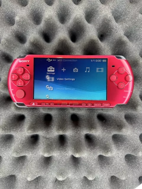 Sony PSP-3000 Launch Edition Radiant Red Handheld System Console w/Box  excellent 4948872412131
