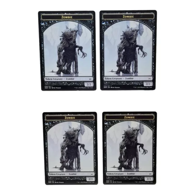MTG Zombie Token Creature x4 Playset Oath of the Gatewatch Magic Gathering