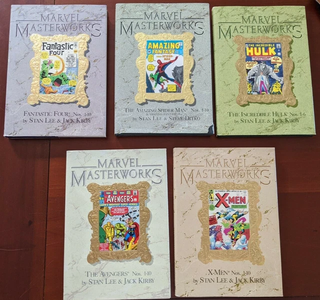 Marvel Masterworks Spider-Man, Fantastic Four, X-Men, Avengers, Hulk - Gold Foil