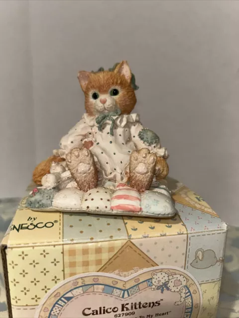 Enesco Calico Kittens 627909 “you’ll Always Be Close To My Heart” Figure