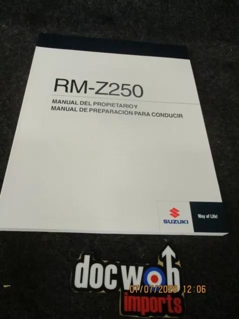 Suzuki RMZ250 2016 Genuine oem Italian owners workshop,service manual RM3781