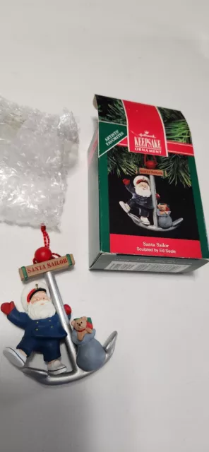 Hallmark Keepsake Christmas Ornament Santa Sailor 1991