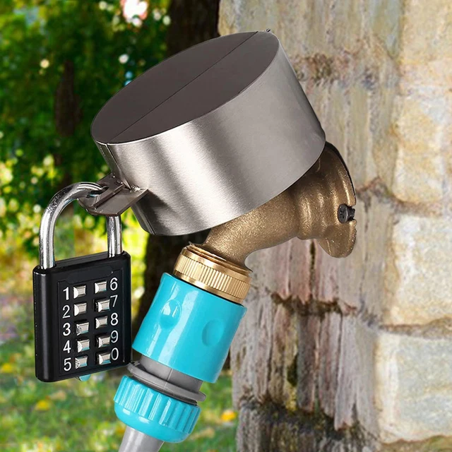 Cadenas Pour Robinet Extérieur En Acier Galvanisé - Protection Antivol Et Anti-vandalisme Pour Jardin, Cuisine, Espaces Publics