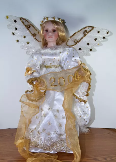 Heritage Collection Porcelain Doll 2004 Angel 18" With Stand