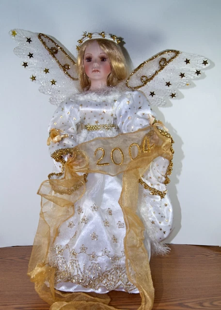 Heritage Collection Porcelain Doll 2004 Angel 18" With Stand