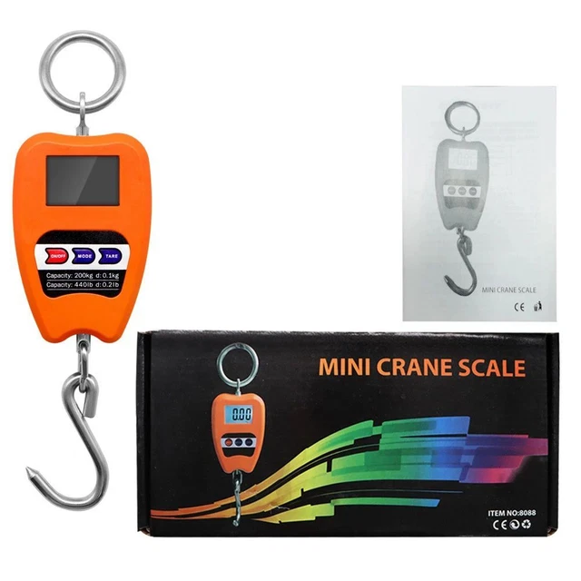 Scala portatile pesante 200 kg scala elettronica scala gru scala digitale LCD