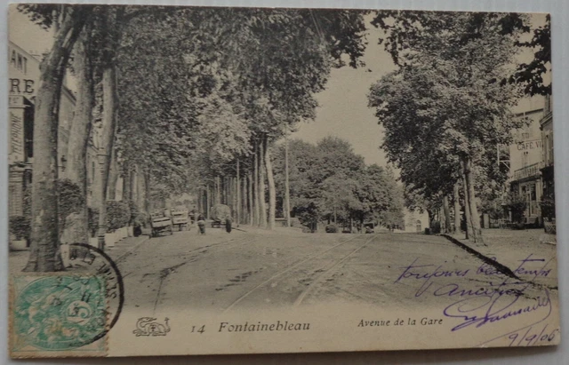 Fontainebleau 77 CPA Avenue Station Good Condition 1906