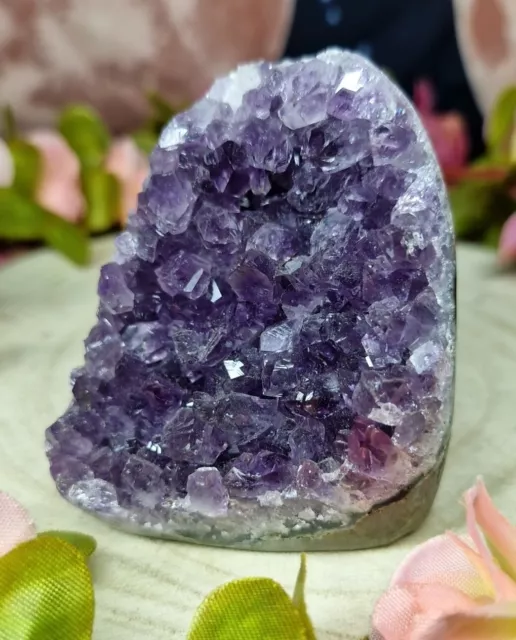 Beautiful Druzy Purple Amethyst  Crystal Free Form 216g 6.8cm Cluster Geode
